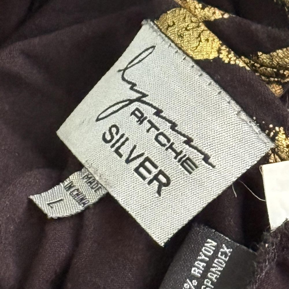 Lynn Ritchie Women's Black and Gold Blouse